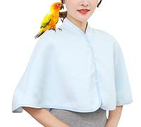 QBLEEV Parrot Anti-Scratch Shoulder Protector, Bird Diaper Poop Cover Pad for Parakeets Cockatiels Conures, Cotton Shawl Cape for Birds to Stand on Shoulders, Pet Arm Guard for Lovebirds Finches