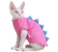 QBLEEV Sphynx Cat Clothes - Soft Dinosaur Shirt for Hairless Cats Only