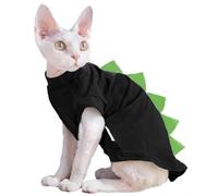 QBLEEV Sphynx Cat Clothes - Soft Dinosaur Shirt for Hairless Cats Only