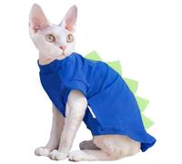 QBLEEV Sphynx Cat Clothes - Soft Dinosaur Shirt for Hairless Cats Only