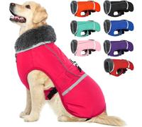 QBLEEV Warm Dog Coat Reflective Dog Jacket, Waterproof Dog Winter Coat Turtleneck Dog Clothes for Cold Weather, Thick Fleece Lined Dog Outfit Pet Vest Apparel Snowsuit for Small Medium Large Dogs