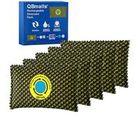 QBmalls 100g Rechargeable Desiccant Pack of 5, Moisture Catcher for Storage, Gun Safes, RV and Cars, Desiccant Dehumidifier for Cupboards, Drawer, Luggage and Small Spaces