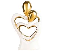 QBMYCN Couple Hugging Ceramic Statue,Modern Abstract Art Statue,Romantic Abstract Couple Sculpture,Home Decor Ceramic,for Living Room Bedroom Office Entryway Fireplace.