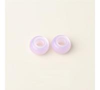 qbodp 100 Pcs Big Hole Beads, Resin Beaded Decorations Accessories for Jewelry Making, Light Purple, 12mmx7mm