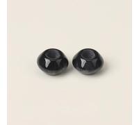qbodp 100 Pcs Resin Big Hole Beads, 12.5mmx7mm, Small Spacer Bead Decorations Accessories for Jewelry Making, Black