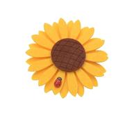 qbodp 2 Pack Magnetic Curtain Tiebacks Sunflower Tie Backs for Drapes, Elegant Decorative Curtain Holdbacks, Yellow
