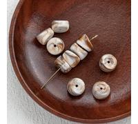 qbodp 200 Pcs Acrylic Beads with Hole, 11mmx11mmx8mm, Small Irregular Beaded Decorations Accessories for Jewelry Making