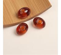 qbodp 30 Pcs Acrylic Big Hole Beads, 12mmx16mm, Oval Beaded Decorations Accessories for Jewelry Making