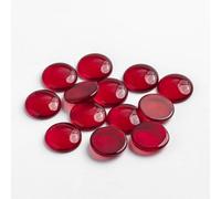 qbodp 50 Pcs Dark Red No Holes Beads, Half Round Beaded Decorations Accessories for Crafts Making, 20mm