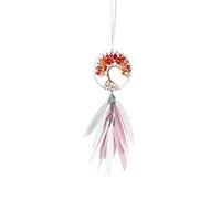qbodp Car Mirror Hanging Accessories for Women,Ornament Pendant Imitation Crystal Stone Tree of Life for Car Rear View Mirror,Small Dream Catcher Car Interior Mirrors Charms