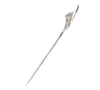qbodp S925 Silver Hair Sticks for Buns,Calla Lily Hair Chopsticks Simple Elegant Hair Pins Stick Chinese Classical Chopsticks for Women Hair Accessories