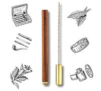 QBOSO Cigar Draw Enhancer Tool Travel Cigar Draw with Wooden Case,Getting More 30% Benefit for Each Shot. (pro)