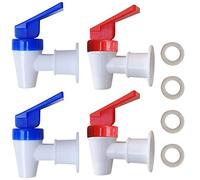 Replacement Cooler Faucet - 2 Blue and 2 Red Water Dispenser Tap Set - Internal Thread Plastic Spigot.…