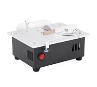 QBREZA Desktop Micro Table Saw Mini Small Table Saw DIY Small Cutting Machine Adjustable Speed Power Supply For Wood Metal Plastic Cutting