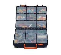 Qbrick System O-ne Box - Esse-ntial Tool Kit | Compartment Tool - 16-compartment Detachable Toolbox Storage Box, Handheld Double-sided Transparent Toolbox, Double-opening Handle Storage, Storing Parts