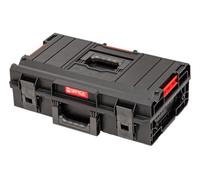 Qbrick - System ONE 200 2.0 Vario BLACK - Tool Box - Storage for Work Tools and Accessories with 50kg Capacity - Standard Lid comes with Additional Connectors - Made of ABS