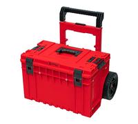 Qbrick - System ONE Cart 2.0 RED Ultra HD - 52L Storage Solution Capacity with 12 Units - Durable Plastic Organiser for Work Tools and Work Accessories - Tool Box
