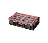 Qbrick - System ONE Organiser 2XL 2.0 BLACK - Organiser Storage for Tools Set and Accessories with High Storage Capacity, Made of ABS - Seamless Compatibility - 2 sSystem ONE Connect Adapters Included