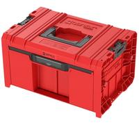 Qbrick - System PRO Drawer 1 Toolbox 2.0 BASIC RED ULTRA HD - Tool Box Made of Plastic with High Load Capacity - Drawer Organiser Storage for Work Accessories and More