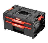 Qbrick - System PRO Drawer 2 Toolbox 2.0 BASIC BLACK - Tool Box Made of Plastic with High Load Capacity - Drawer Organiser Storage for Work Accessories and More