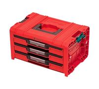 Qbrick - System PRO Drawer 3 Toolbox 2.0 Expert RED ULTRA HD - Drawer Organiser Storage for Tools Set and Accessories with High Storing Capacity - Tool Box