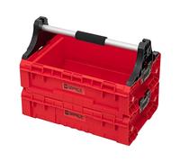 Qbrick - System PRO Modular Tray Set RED Ultra HD - Handle + Extension Module + Box 130 - Organiser Storage for Box Set and Accessories with High Storage Capacity
