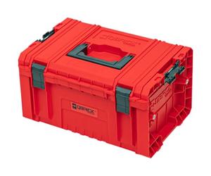Qbrick - System PRO Toolbox 2.0 RED Ultra HD - Tool Box with Clamp Locks - Organiser Storage for Box Set and Accessories, Resists Mechanical Damage - Dust & Water Resistant