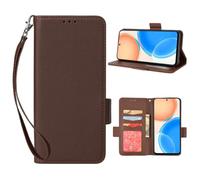 QBRXFPA Leather Case for OnePlus Ace 6 Ultra, Leather Case with 3 Credit Card Holder Slots Kickstand Flip Folio PU Leather Magnetic Wallet Case for OnePlus Ace 6 Ultra-Brown