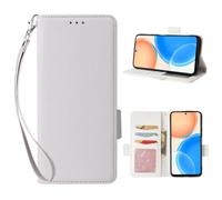 QBRXFPA Leather Case for OnePlus Ace 6 Ultra, Leather Case with 3 Credit Card Holder Slots Kickstand Flip Folio PU Leather Magnetic Wallet Case for OnePlus Ace 6 Ultra-White