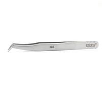 QBS® Lightweight Stainless Steel Anti Magnetic Tweezers For Eyelash Extensions (Q-2, Volume)
