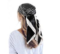 QBSM 35'' Satin Large Square Head Scarf Silk Feeling Neck Scarves Hair Sleeping Wrap Lightweight Headscarf for Women