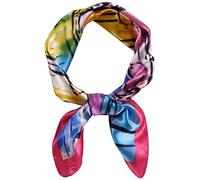 QBSM Womens 23.6 inch Satin Silk Feeling Formal Square Neck Scarf Head Hair Wraps Kerchief