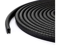 QBUC Car Door Edge Guards, 16.4 Ft(5M) Rubber Clip Seal U Shape Edge Trim Guard Protection for SUV, Sedan, MPV and Most Models (Black)