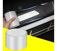 QBUC Car Door Sill Trim Strips, Scratch Cover Protector Paint Threshold Nano Glue, Front Rear Door Entry Sill Guard Scuff Plate for Most Cars, Transparent (7cm*5m)