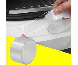 QBUC Car Door Sill Trim Strips,Scratch Cover Protector Paint Threshold Nano Glue,Front Rear Door Entry Sill Guard Scuff Plate for Most Cars,Transparent(5cm*5m)