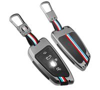 QBUC for BMW Key Fob Cover, Heavy Metal Key Shell Case for BMW 2 5 6 7 Series X1 X2 X3 X5 X6 X7 Smart Key Full Protection Accessories (Gunmetal)