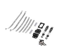 QBVHAEPY 1/12 Scale RC Car Rear Axle Mounting Kit Shock Absorber Spring Steel Plate Metal Parts Compatible With MN1/12 MN82 LC79 Models(BLACK)
