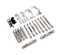 QBVHAEPY 1/16 RC Car Upgrade Parts Metal Chassis Link Rod Pull Rod Mount Shock Absorber Drive Shaft Set Fits C14 C24 C24-1 C54 Models(SILVER)
