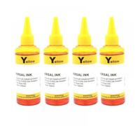 QBVHAEPY 100ML Universal Refill Ink Kit Compatible With Printers Models 450 451 550 150 151 270 670 870 520 521 525 725 625 PGI-750 CLI-751 Dye Ink Cartridges(4pcs-Yellow Dye ink)