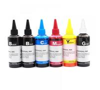 QBVHAEPY 100ML Universal Refill Ink Kit Compatible With Printers Models 450 451 550 150 151 270 670 870 520 521 525 725 625 PGI-750 CLI-751 Dye Ink Cartridges(6pcs-CMYKK G Dye ink)