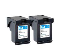 QBVHAEPY 64XL Ink Cartridge Compatible With Printers 6200 7100 7800 7164 7855 7864 6252 6255 Replacement For 64XL(2BK)