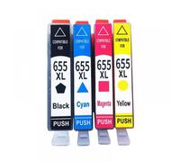 QBVHAEPY 655XL 655 655 Ink Cartridge Compatible With Deskjet Ink Advantage 3525 5525 4615 4625 4525 6520 6525 6625 Printers(1 SET 4PCS)