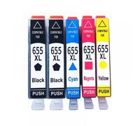 QBVHAEPY 655XL 655 655 Ink Cartridge Compatible With Deskjet Ink Advantage 3525 5525 4615 4625 4525 6520 6525 6625 Printers(1 SET 5PCS)