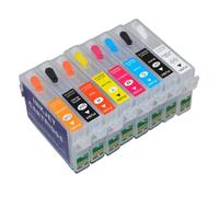QBVHAEPY 8PC Set P400 Refillable Cartridge With ARC Chip Compatible With Printer Models SC P400 T324 T3240 T3249 8K1927225B
