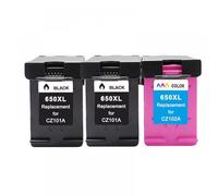 QBVHAEPY Compatible 650XL Ink Cartridge Replacement For 650 XL Works With Deskjet 1015 1515 2515 2545 2645 3515 4645 Printers(2Black 1Color)