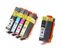 QBVHAEPY Compatible Ink Cartridge For 655 655XL H-655 Works With Deskjet Ink Advantage 3525 4615 4625 5525 6520 6525 Printers(1 SET ADD 1PCS BLACK)