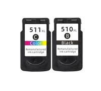 QBVHAEPY Compatible Ink Cartridge Replacement For ASW PG510 CL511 Fits PG 510 CL 511 PG-510 Works With IP2700 MP240 MP250 MP260 MP280 Printers(1BK 1C)