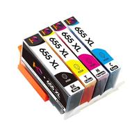 QBVHAEPY Ink Cartridge Compatible With 655 655xl 655 Works With Deskjet 3525 5525 4615 4625 4525 6520 6525 6625 Printers(4PCS FOR HP 655)