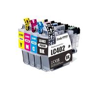 QBVHAEPY LC402 402 Standard Capacity Compatible Ink Cartridge Works With MFC-J5340DW MFC-J6540DW MFC-J6740DW J6940DW Printers(1 SET (4PCS))