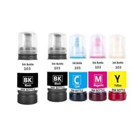 QBVHAEPY Refill Dye Ink T103 103 104 Compatible With Eco Tank Printers L1110 L3100 L3110 L3111 L3116 L3150 L3151 L3156 L3160 5190 Desktop Printer Models(1set - 5PCS)